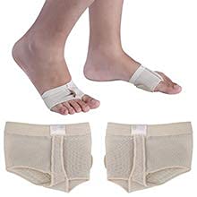Dance Foot Thongs & Lyrical Ballet Shoes - Thong Toe Paws, Belly Dance Paw Pad Half Sole (M) for Ballet, Contemporary, and Lyrical Performances