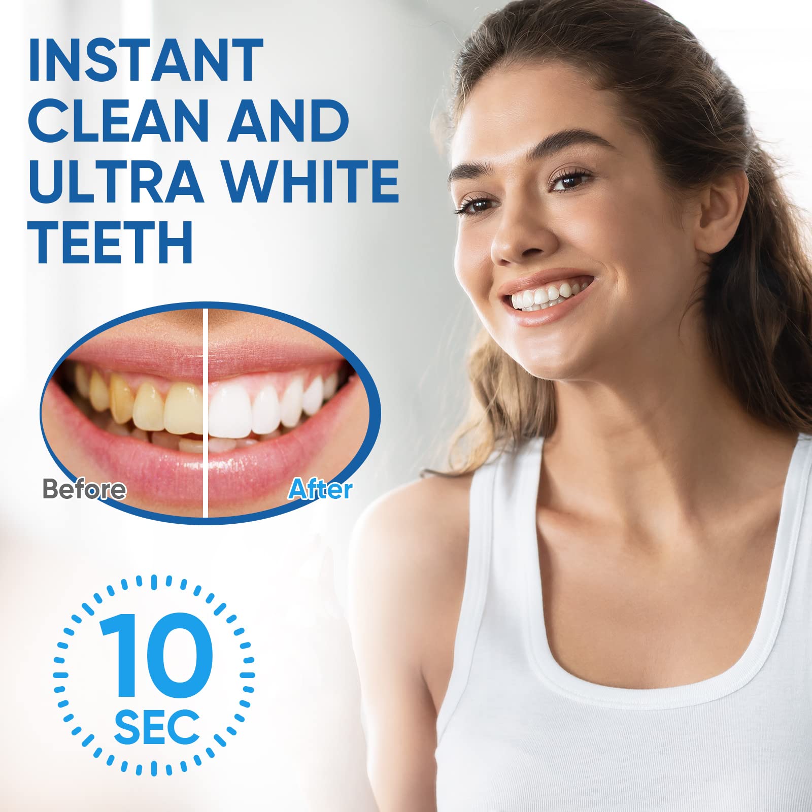 Instant Teeth Whitening Paint - Portable Tooth Polish for Uptight White Smile | On-the-Go Teeth Whitening Solution for Travel, Dates & Special Events