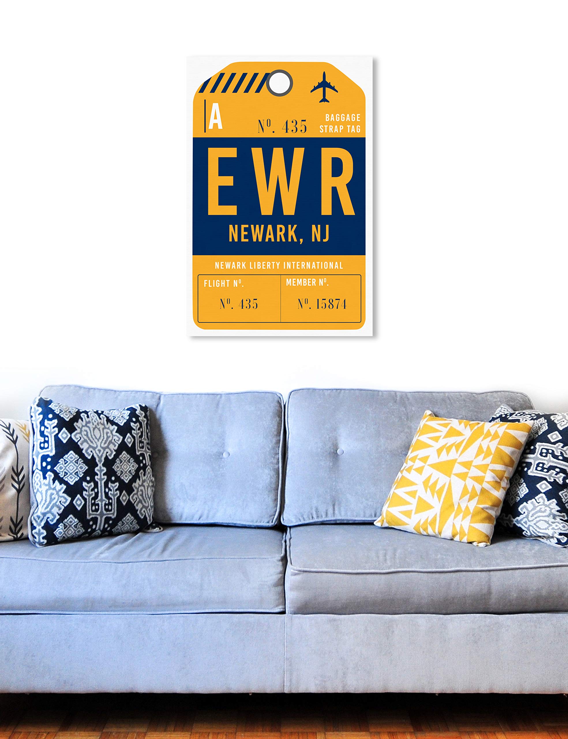 Newark Skyline Wall Art Canvas Print - Modern Cityscape Decor for Home & Office | Perfect Gift for Travel Lovers & Urban Design Enthusiasts