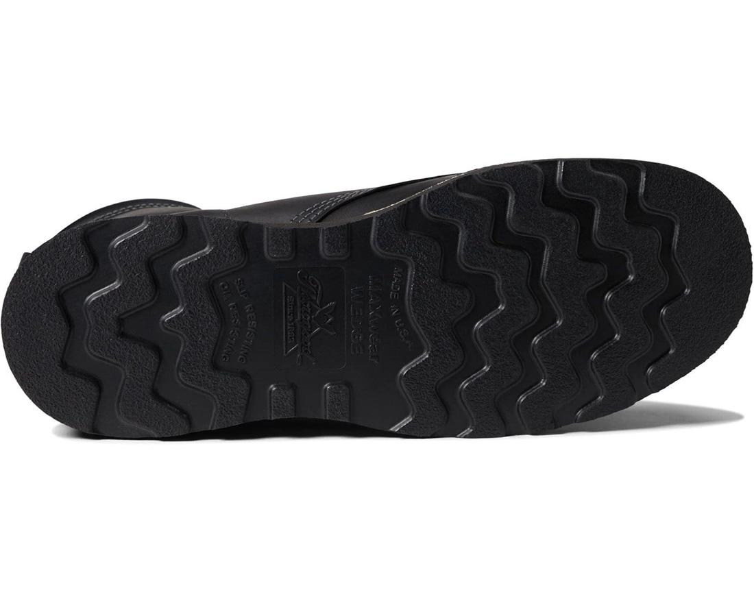 Midnight Series 8 Steel Toe Moc Toe Work Boots for Men - Black Safety Shoes for Construction, Warehouse & Outdoor Work