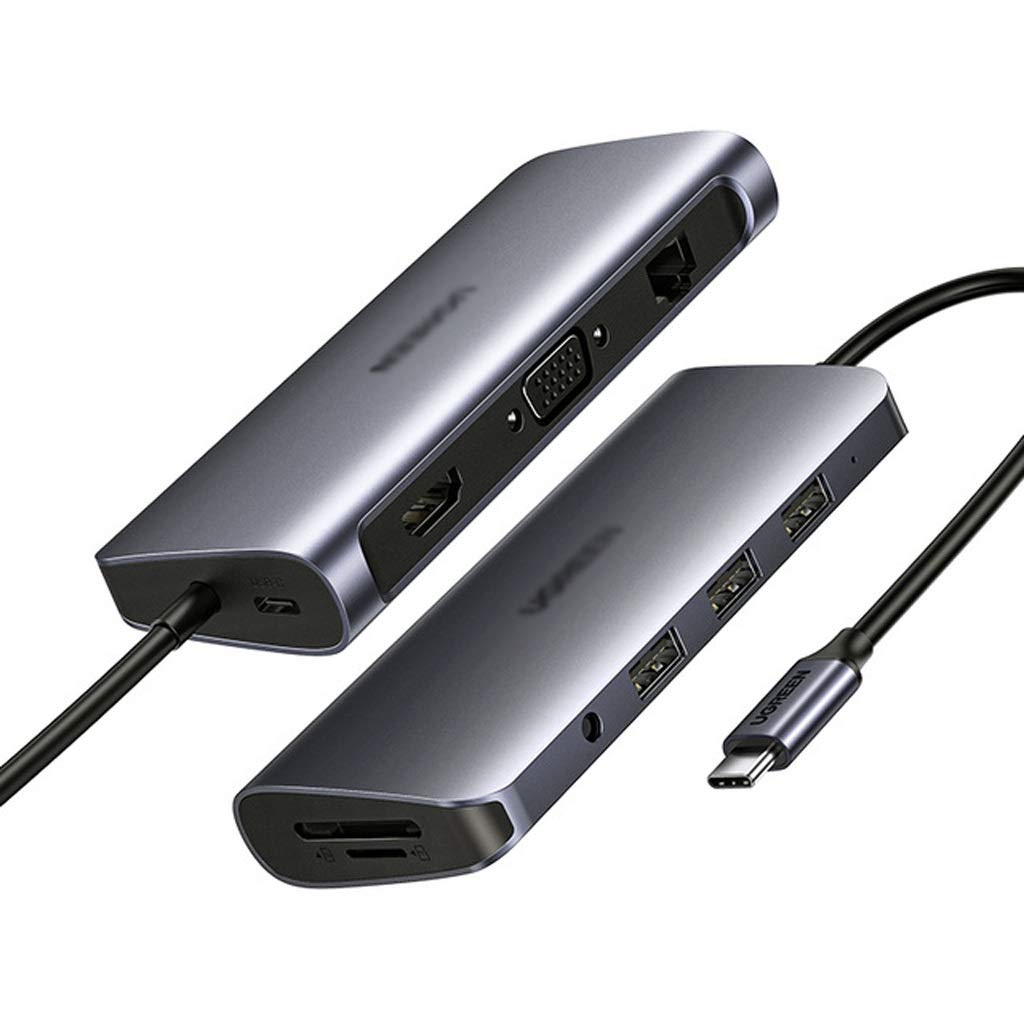 10-in-1 USB C Hub with 4K HDMI, USB 3.0, VGA, PD Charging & 3.5mm Audio - Multi-Port Type C Adapter for MacBook Pro/Air, Dell XPS, iPad Pro - Perfect for Home Office, Gaming & Travel Connectivity