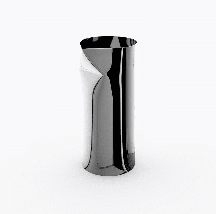 NEW WORKS Pleated Water Pitcher Jug - Elegant Glass Carafe for Home, Office & Restaurant Use - Perfect for Serving Iced Tea, Lemonade & Infused Water