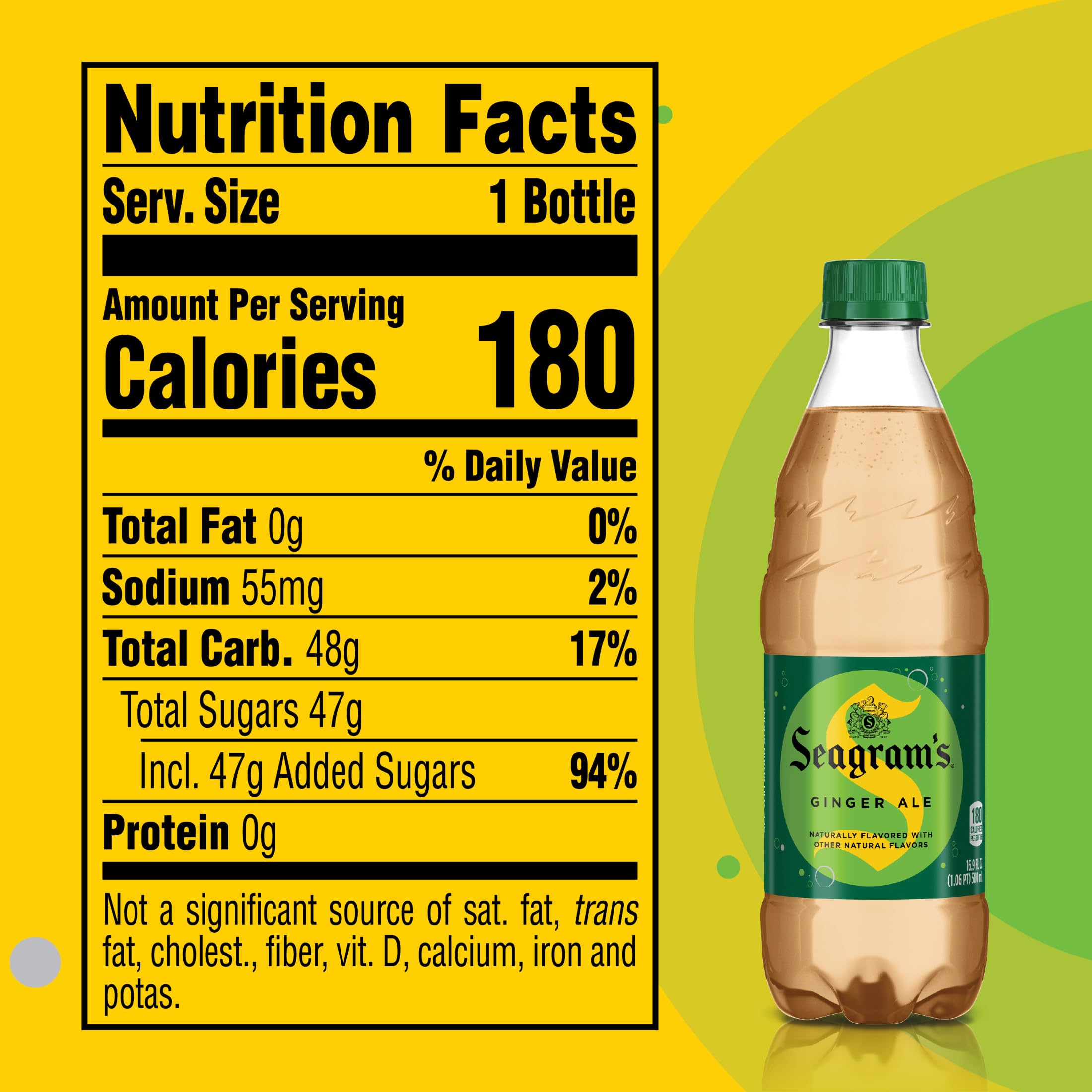 Refreshing Ginger Ale Soda - 6 Pack (0.5L Glass Bottles) - Perfect for Parties, Picnics & Digestive Relief