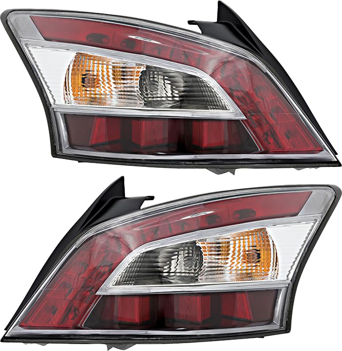 Nissan Maxima Tail Lights Lamps Set - Compatible with 2012 2013 2014 Models - Driver & Passenger Side - Perfect for Replacement, Upgrades, and Nighttime Safety