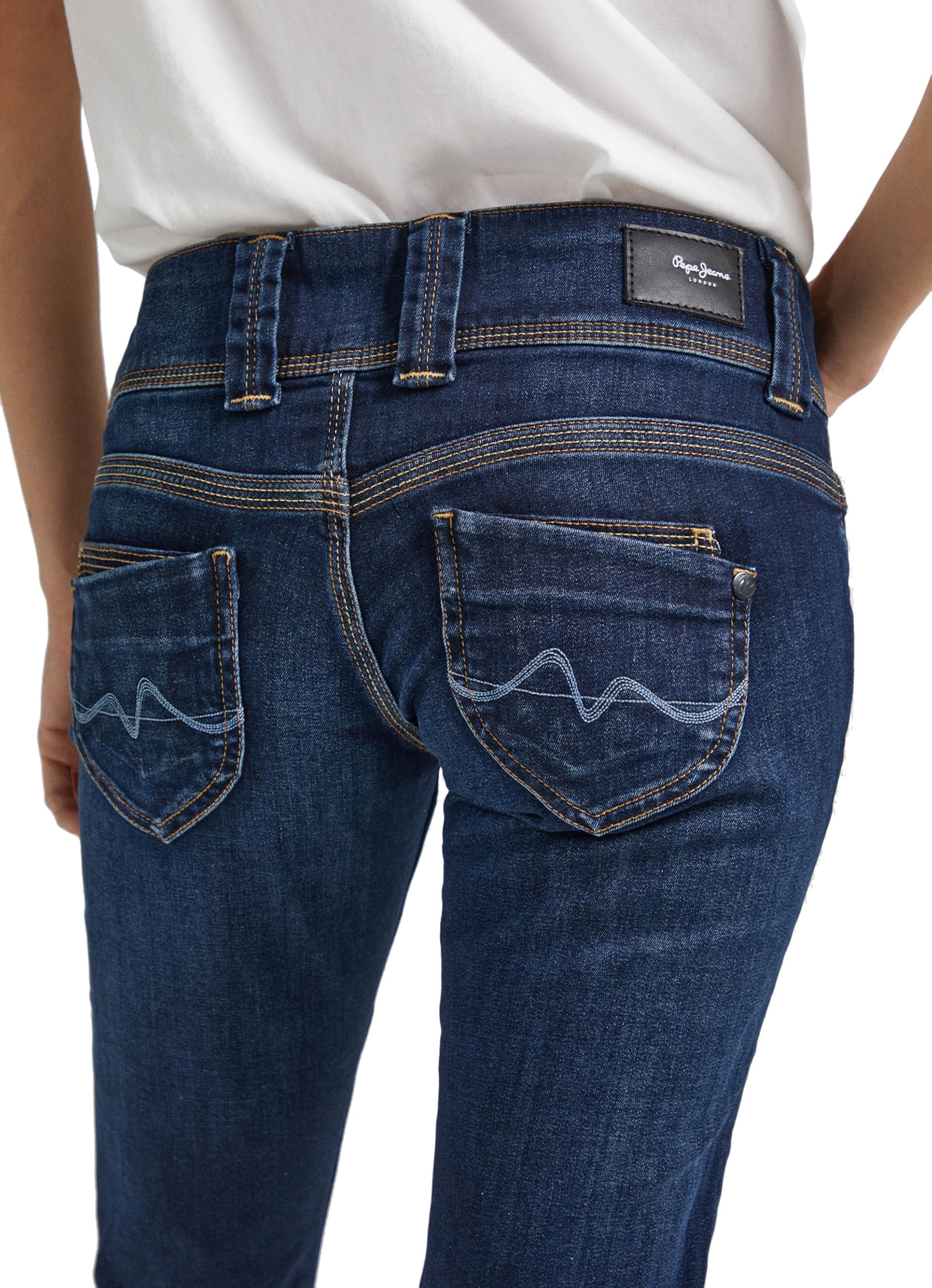 Pepe Jeans Women's Straight Leg Jeans - High Waist Stretch Denim Pants for Casual & Office Wear | Comfortable Everyday Women's Trousers for Work, Shopping & Dating