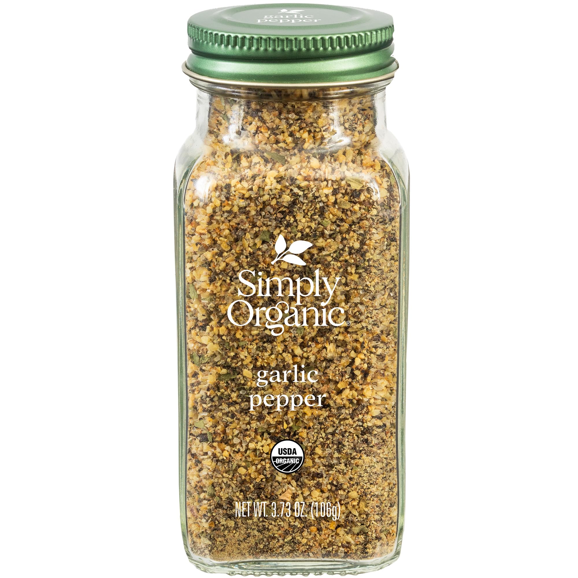 Organic Garlic Pepper Seasoning - Certified USDA Organic, 3.73 oz (Pack of 12) | Perfect for Grilling, Roasting & Everyday Cooking | Gluten-Free & Non-GMO Spice Blend