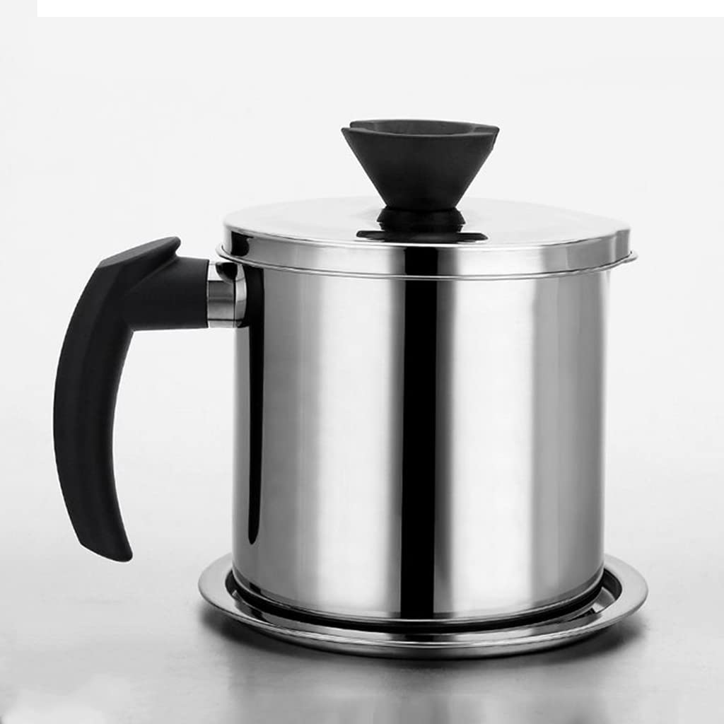 Premium Oversized Oil and Vinegar Dispenser - Stainless Steel Oil Filter Tank with Dust-Proof Design & Comfortable Handle - Multi-Functional for Olive Oil, Soy Sauce & Edible Oil Storage - Perfect for Kitchen, Restaurant & Home Cooking