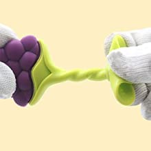 Teddyify BPA-Free Silicone Baby Teething Toys for Newborns & Toddlers - Soothing Fruit-Shaped Teethers for Gum Relief, Freezer Safe & Textured (2-Pack) - Perfect for Home, Travel & Daycare Use