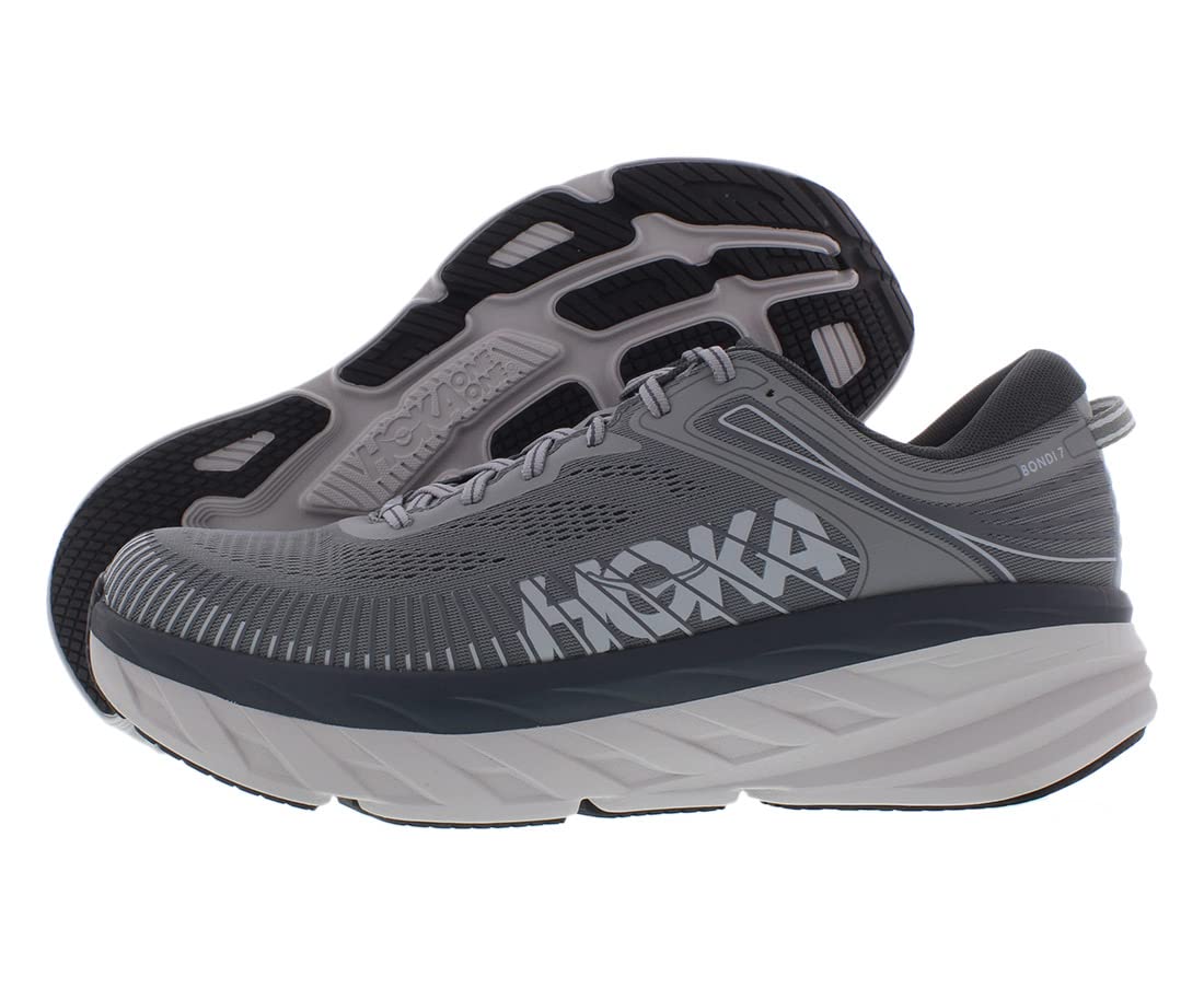 HOKA ONE ONE Bondi 7 Men's Running Shoes - Size 11 | Wild Dove/Dark Shadow | Cushioned Comfort for Long Distance Running & Walking | Perfect for Marathon Training & Daily Workouts