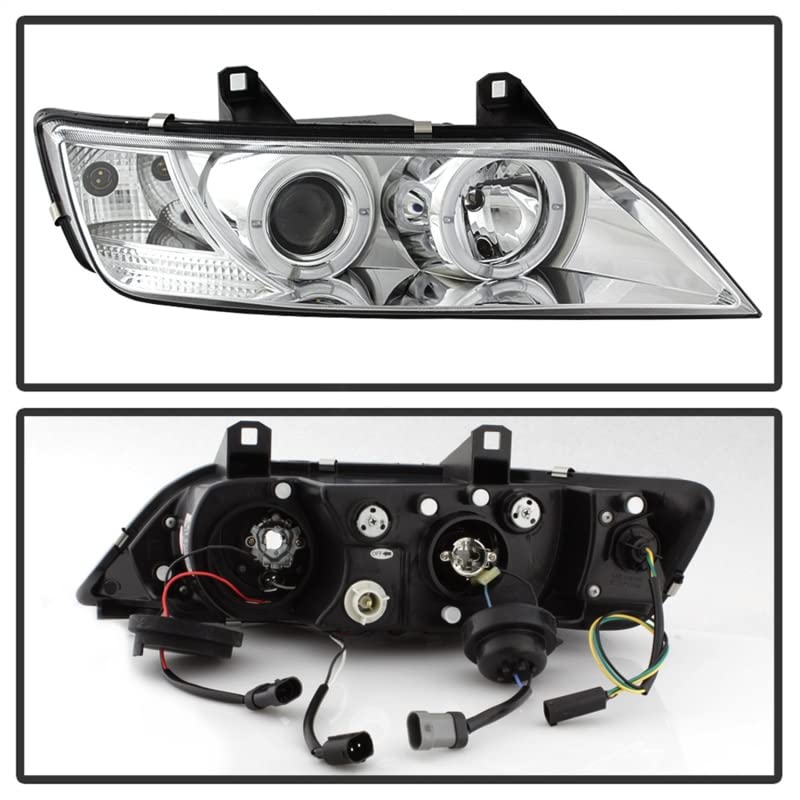 Spyder Auto 5009098 LED Halo Projector Headlights - Chrome/Clear - High Performance Car Lighting for Night Driving & Off-Road Adventures