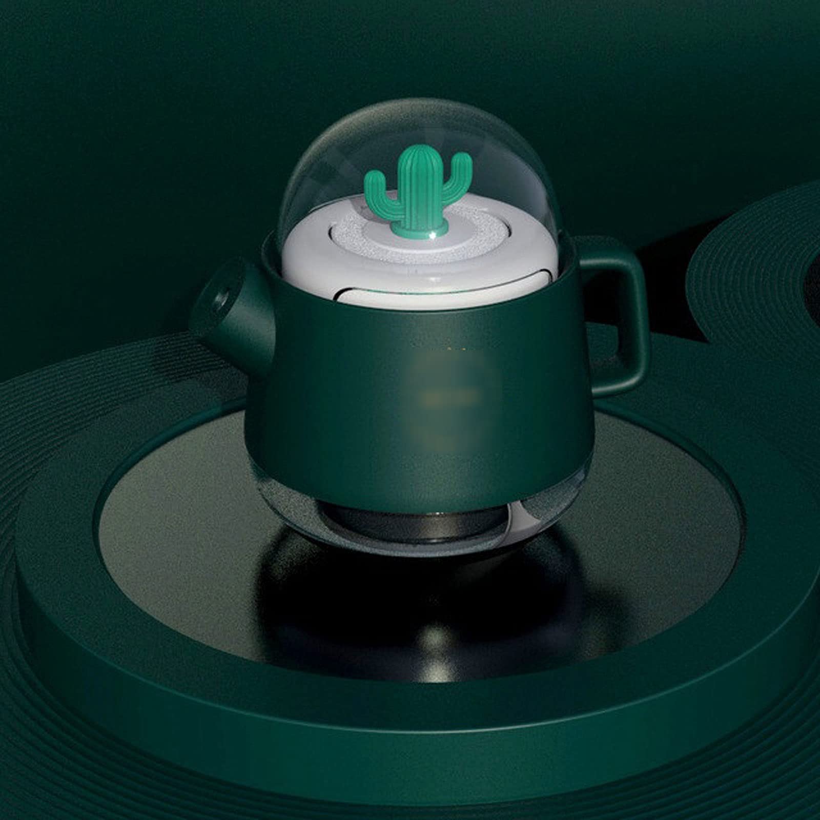 USB Essential Oil Diffuser with LED Night Light - Cute Humidifier for Aromatherapy, Quiet Ultrasonic Mist Sprayer, Perfect for Bedroom, Office & Yoga Studio (Green)