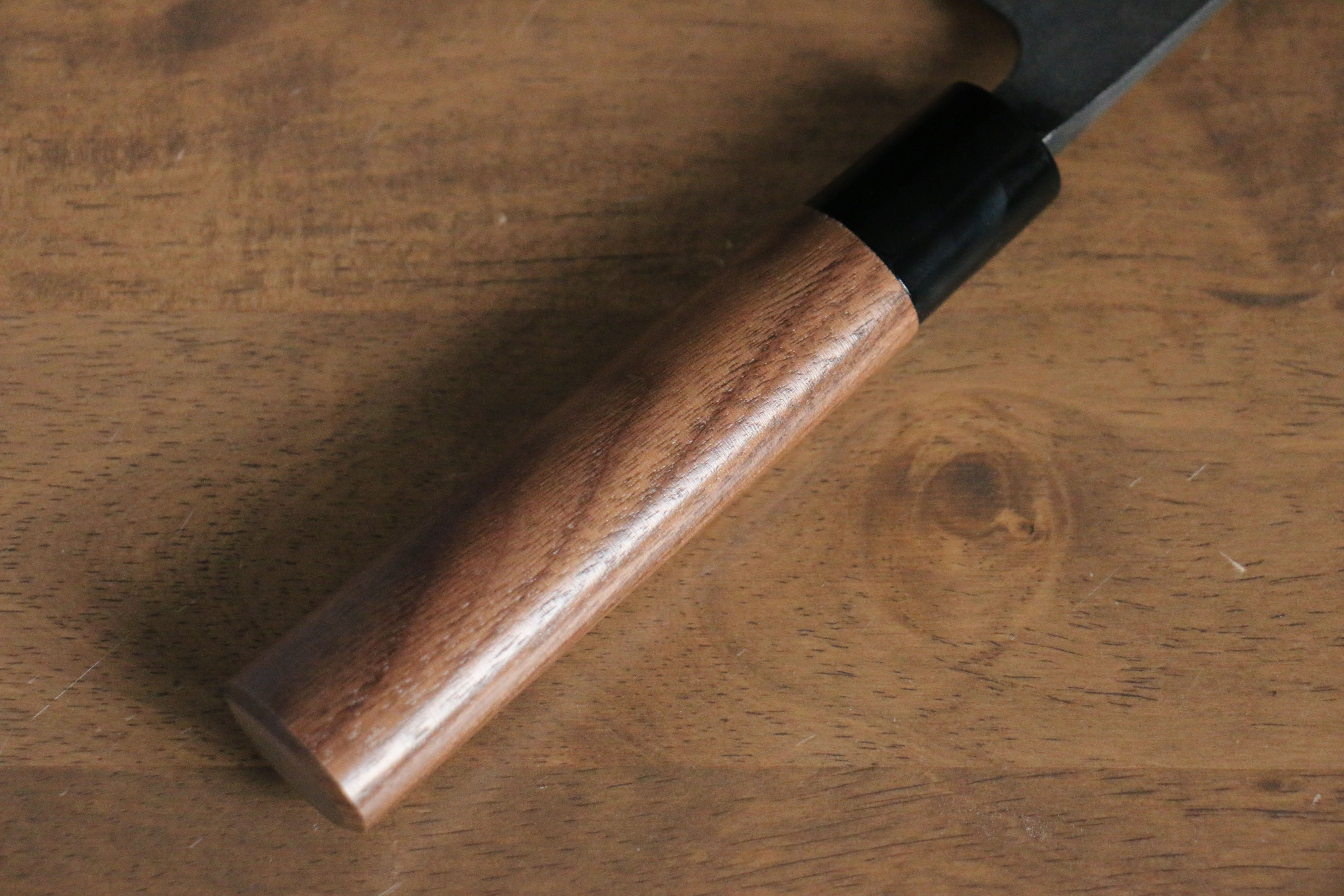 Premium Nao Yamamoto Blue Steel Kurouchi Gyuto 210mm Japanese Chef Knife with Walnut Handle - Perfect for Sushi, Meat Slicing & Professional Kitchen Use