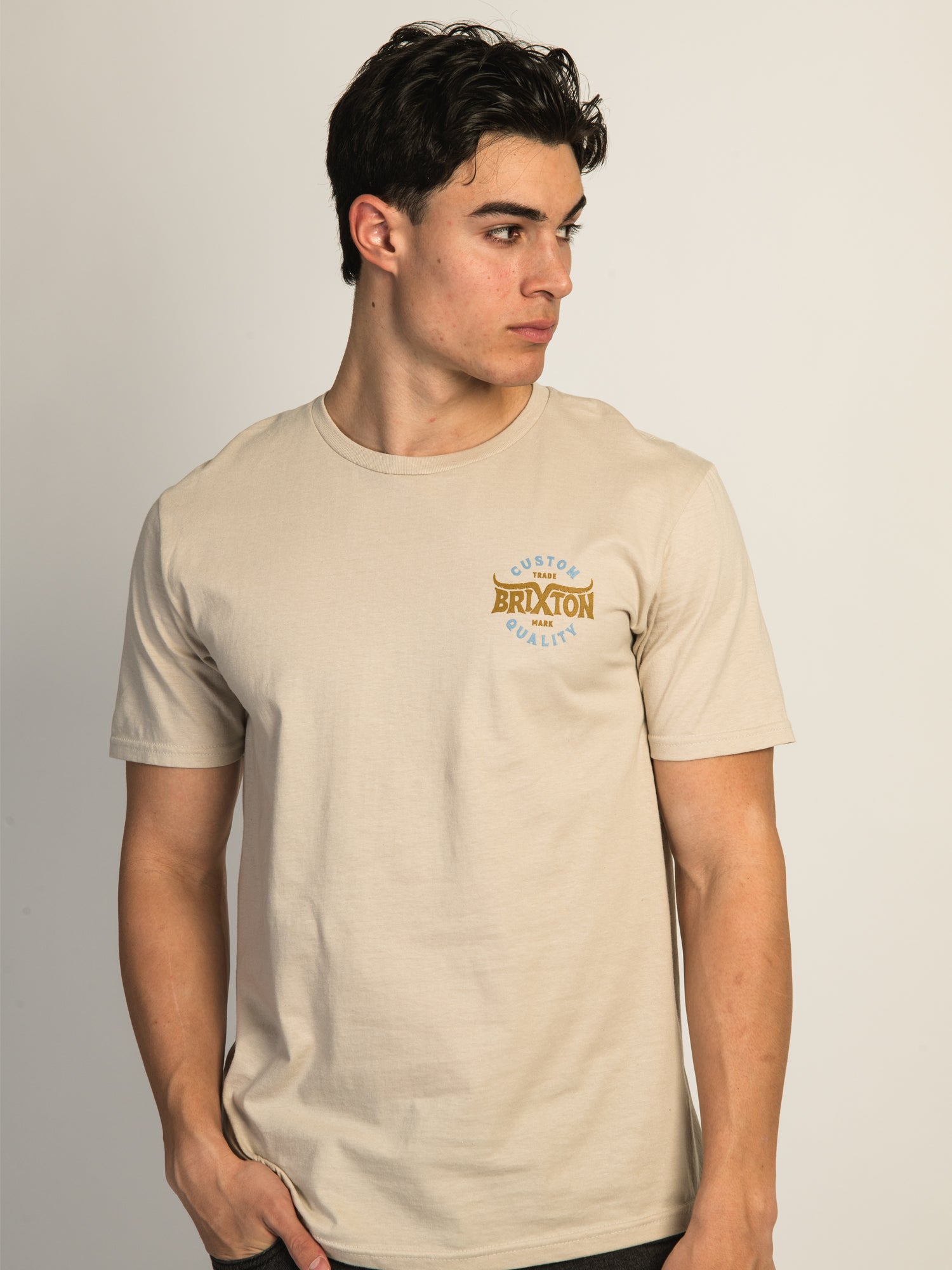 Brixton Gibson T-Shirt for Men - Comfortable Cotton Tee for Casual Wear, Street Style & Everyday Outfits