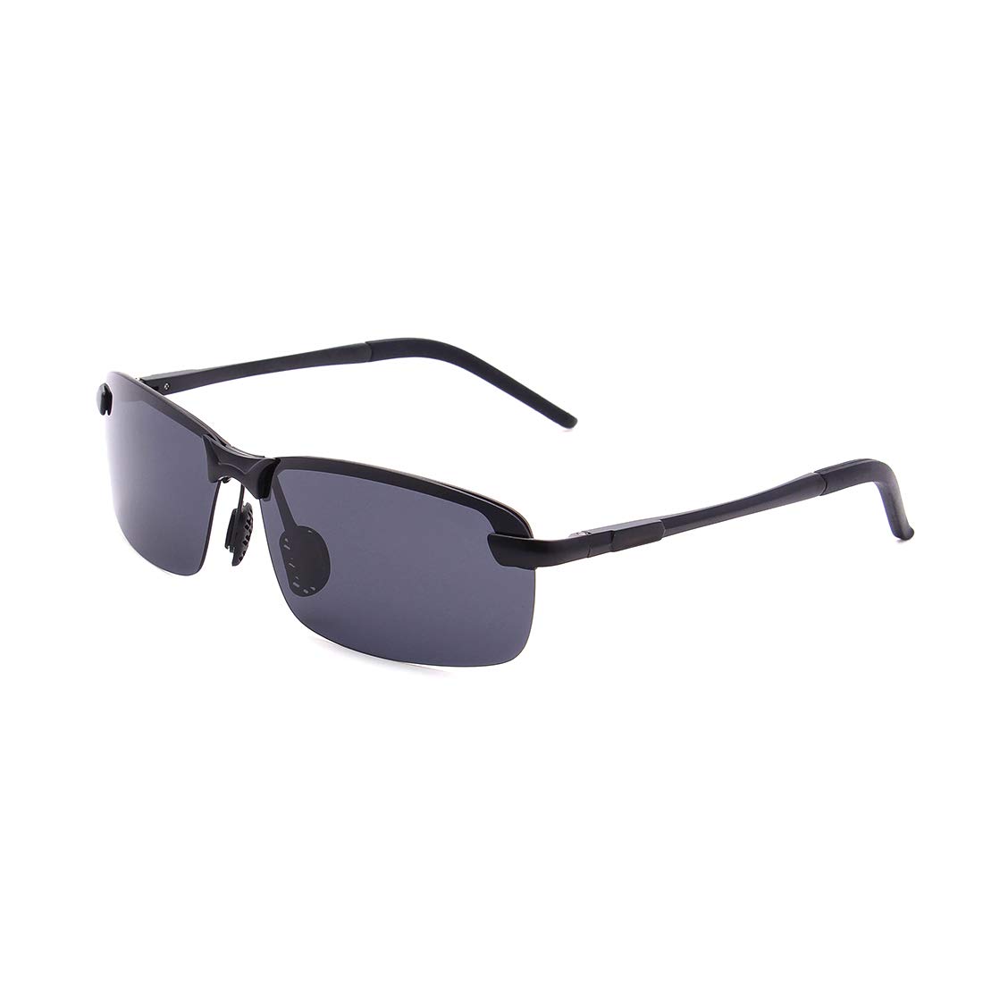Polarized Rimless Rectangular Sunglasses for Men & Women - Stylish Unisex Driving Shades for Outdoor Activities, Beach, and Travel