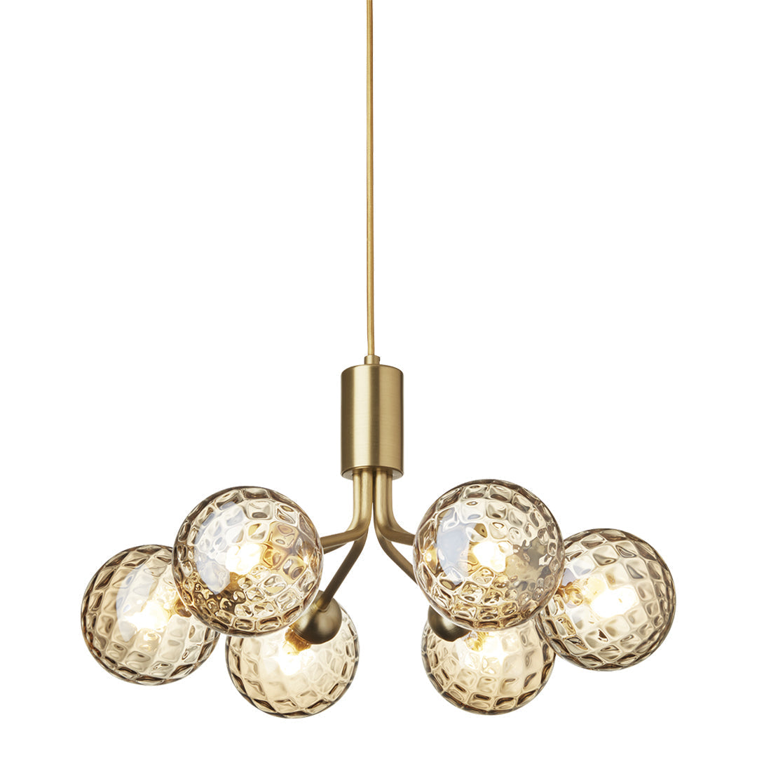 Apiales 6-Light Crystal Chandelier - Elegant Dining Room Lighting Fixture for Home Decor | Perfect for Living Room, Bedroom & Entryway