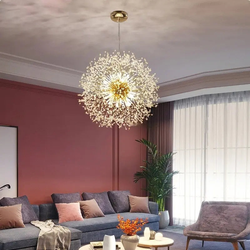 Ferida Crystal Globe Chandelier - Elegant Modern Ceiling Light Fixture for Dining Room, Living Room, Bedroom Decor | Perfect for Home, Hotel, Restaurant Lighting Upgrade