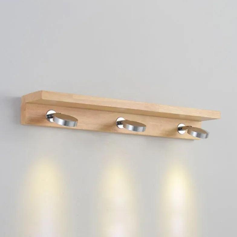 Modern Geometric Brown Wooden LED Wall Lights - Energy-Efficient Home Decor for Living Room, Bedroom & Office - Warm Ambient Lighting for Cozy Spaces