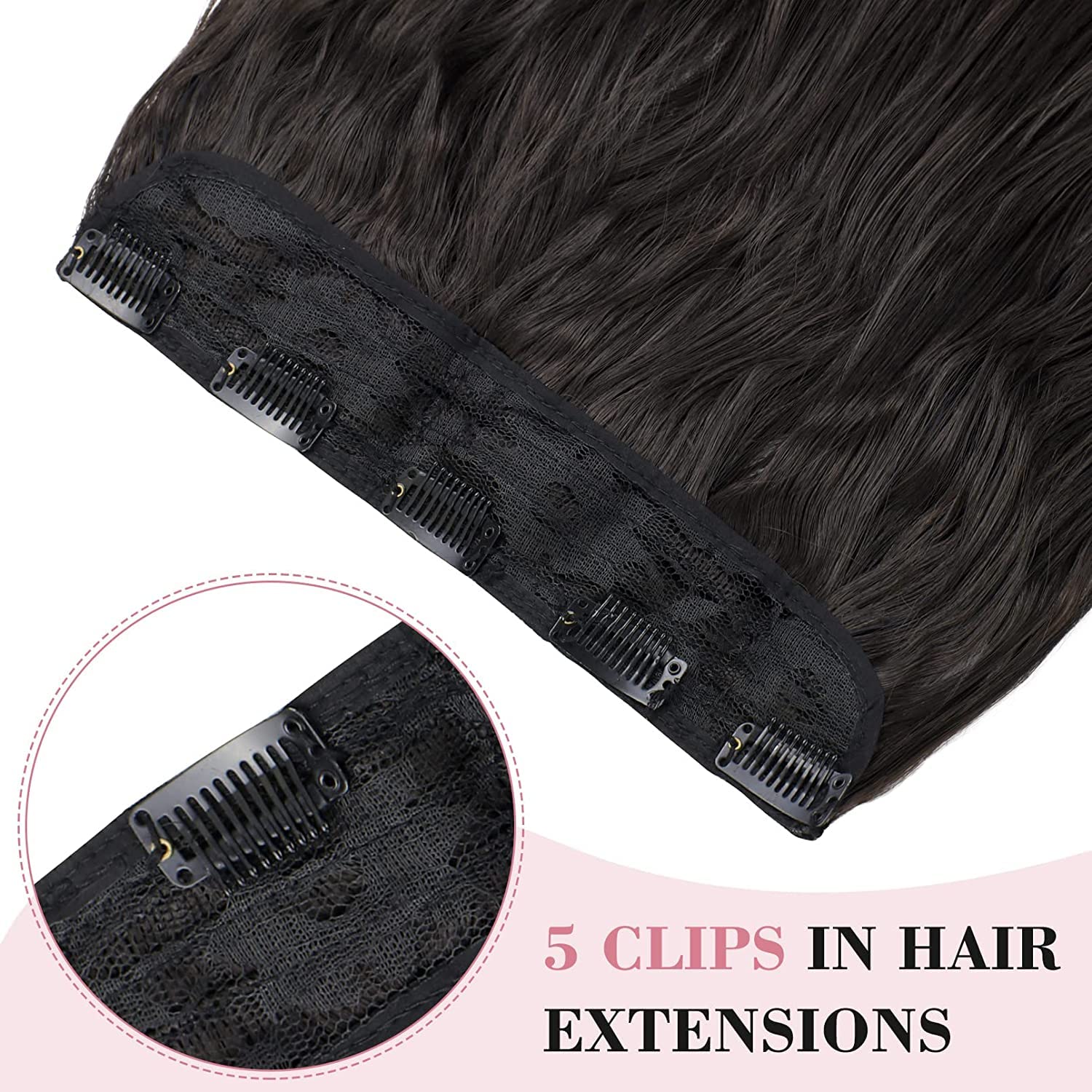 Natural Light Brown Curly Wavy Hair Extensions for Women - Remy Human Hair Clip-ins for Volume & Length - Perfect for Parties, Weddings & Daily Styling