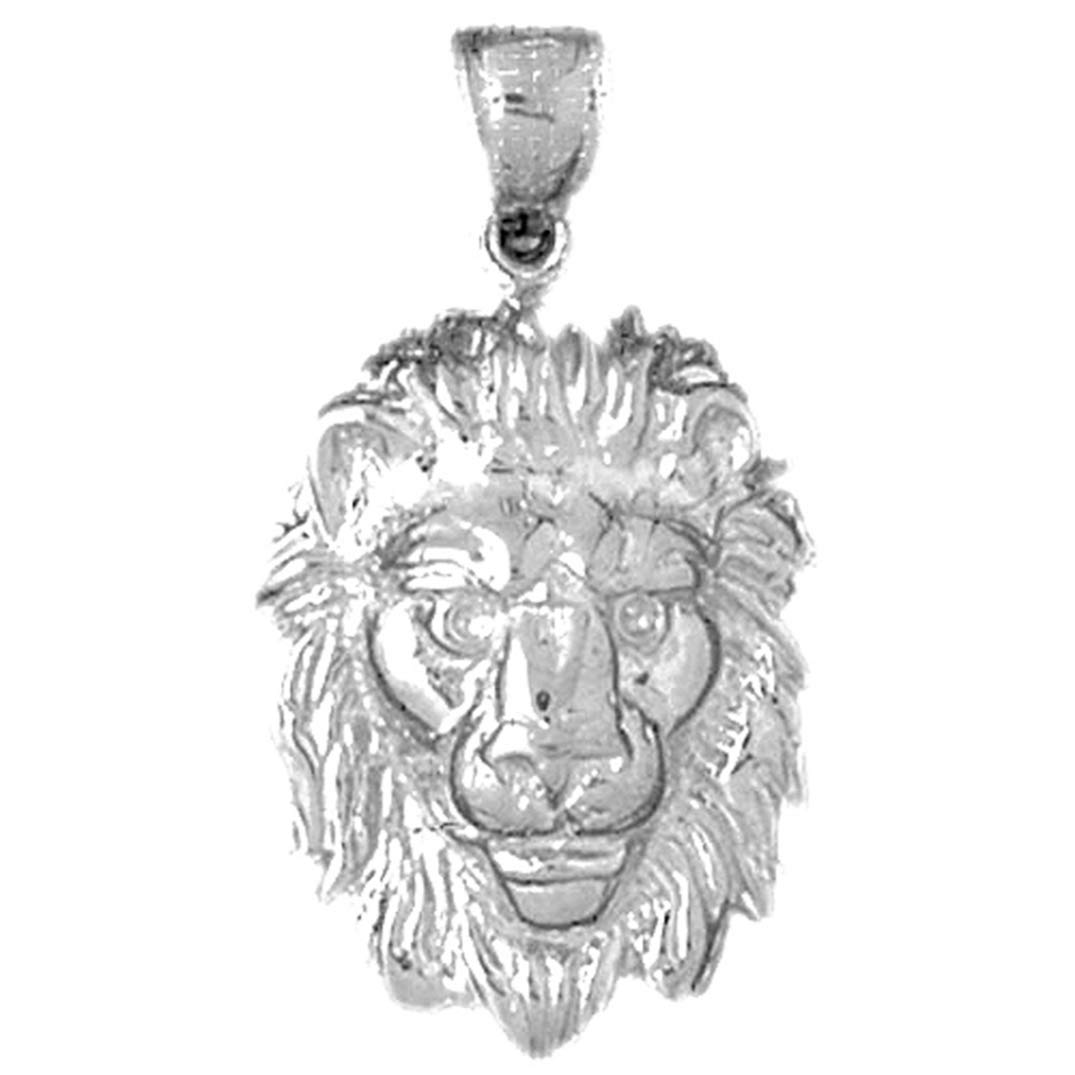 14K White Gold Lion Head Lever Back Earrings for Women | Handmade in USA | Elegant Jewelry Gift for Birthday, Anniversary & Special Occasions