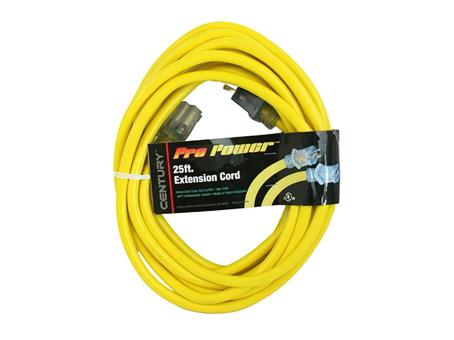 15 AMP Heavy Duty Extension Cord - Outdoor/Indoor Power Cable with Grounded Plug - Perfect for Workshops, Construction Sites, and Home Appliances