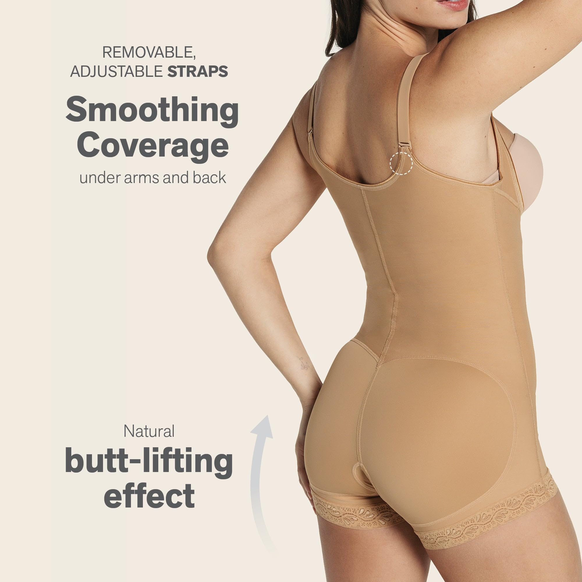 Leonisa Women's Shapewear Bodysuit - High Waist Tummy Control Body Shaper for Slimming & Smoothing - Perfect for Dresses, Workwear & Special Occasions