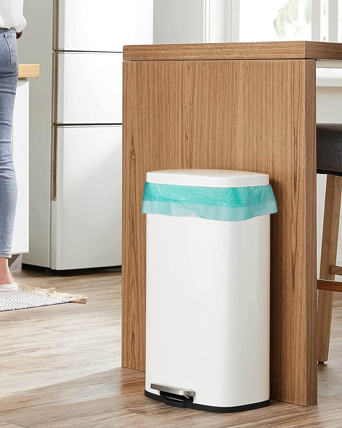 AYOTEE 8 Gallon Compostable Trash Bags - 50 Count Eco-Friendly Small Garbage Bags for Kitchen, Bathroom & Office Waste Disposal - Strong Biodegradable Trash Liners for Sustainable Living
