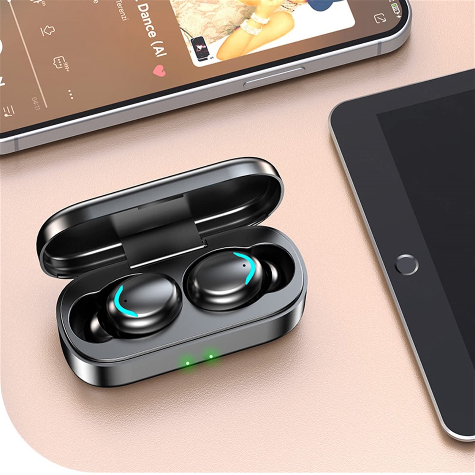 Fiudx Wireless Earbuds Bluetooth 5.0 Headphones with Touch Control, Stereo Sound, Mini In-Ear Design - Perfect for Gym, Running, Travel & Ideal Gift