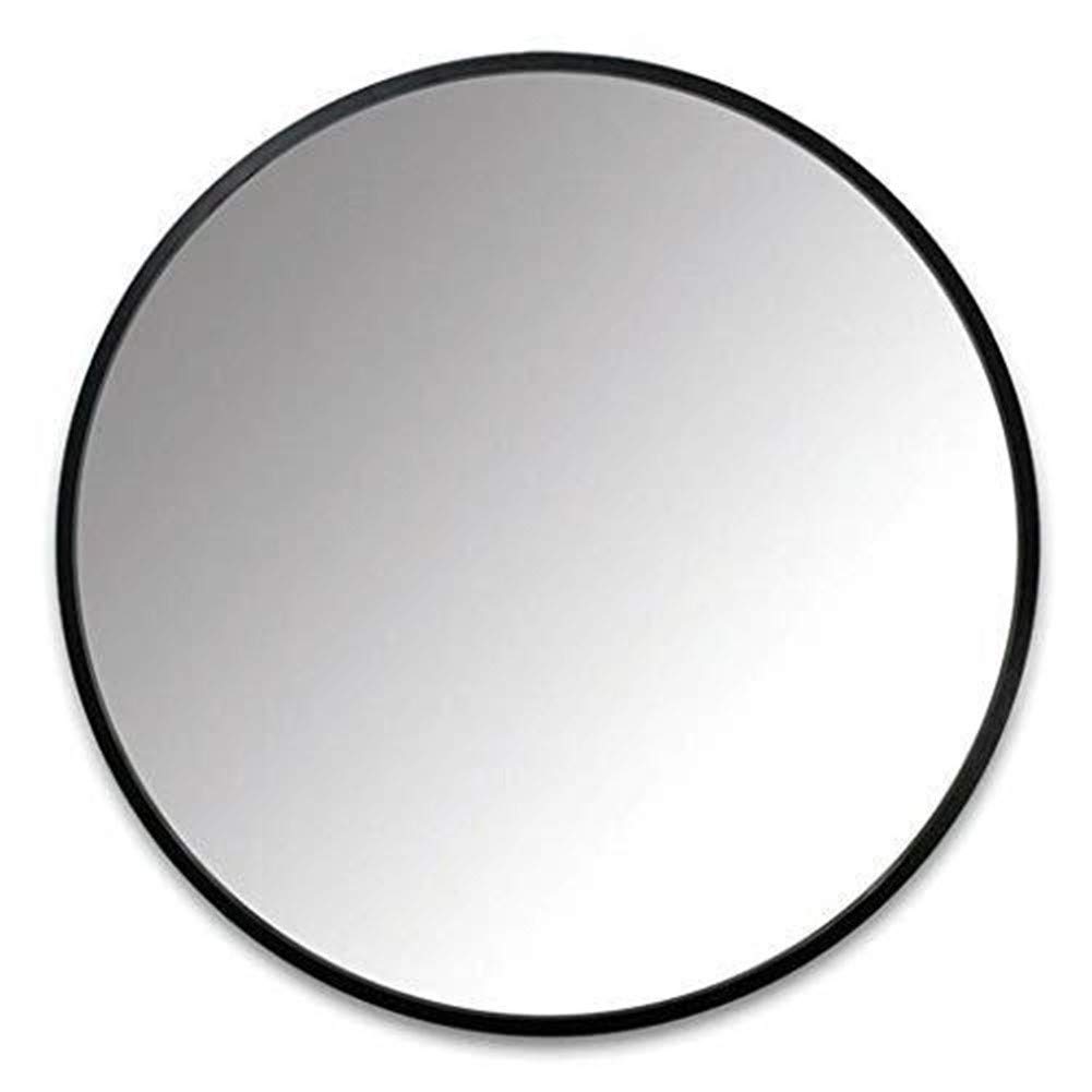 Nordic Round Wall Mirror - Black 60x60cm Bathroom Dressing Mirror with Gold Frame for Home Decor, Makeup Vanity, Bookstore & Restaurant Decoration | Elegant Decorative Mirror for Bedroom, Living Room & Commercial Spaces