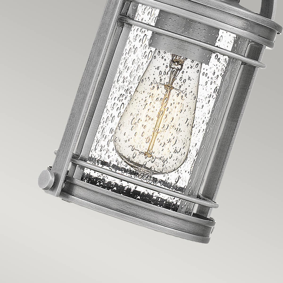 Booker 1 Light Small Chain Lantern - Industrial Aluminum IP44 E27 Hanging Light for Porch, Patio, and Garden Outdoor Decor
