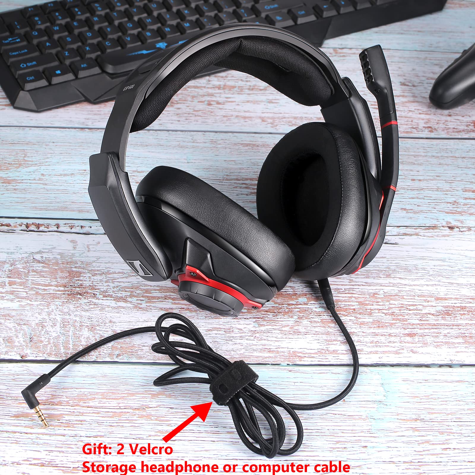 Replacement Ear Pads for Sennheiser GSP 600 Headphones - Compatible with GSP 670 & 500 Models - Noise Isolating Memory Foam Cushions - Easy Installation - Perfect for Gaming, Streaming & Office Use