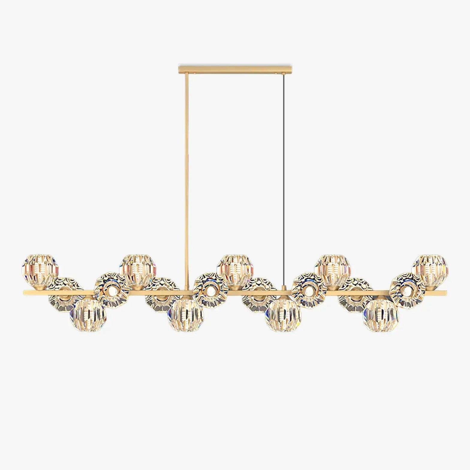 Modern Multi Circular Transparent Glass Ball Linear Pendant Light - Elegant Dining Room & Kitchen Island Lighting Fixture for Home Decor