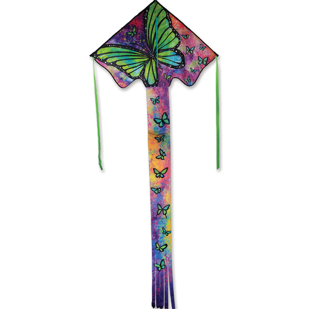 64 Zephyr Easy Flyer Green Butterfly Kite - Premium Outdoor Flying Toy for Kids & Adults - Perfect for Beach, Park, and Backyard Fun