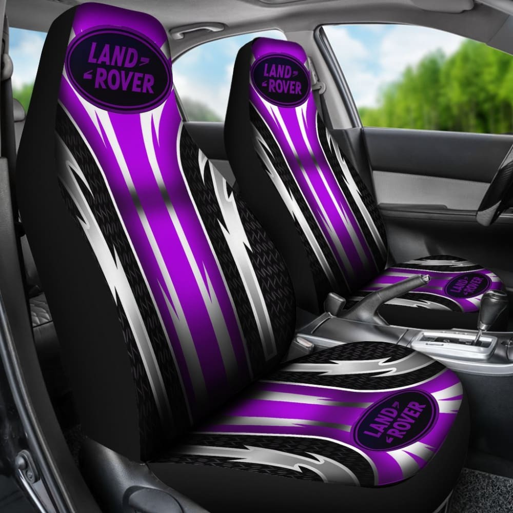 Premium 2-Piece Front Seat Covers for Land Rover - Durable Purple Car Seat Protectors (Model 144627) | Perfect for Off-Roading, Daily Commutes & Pet Protection