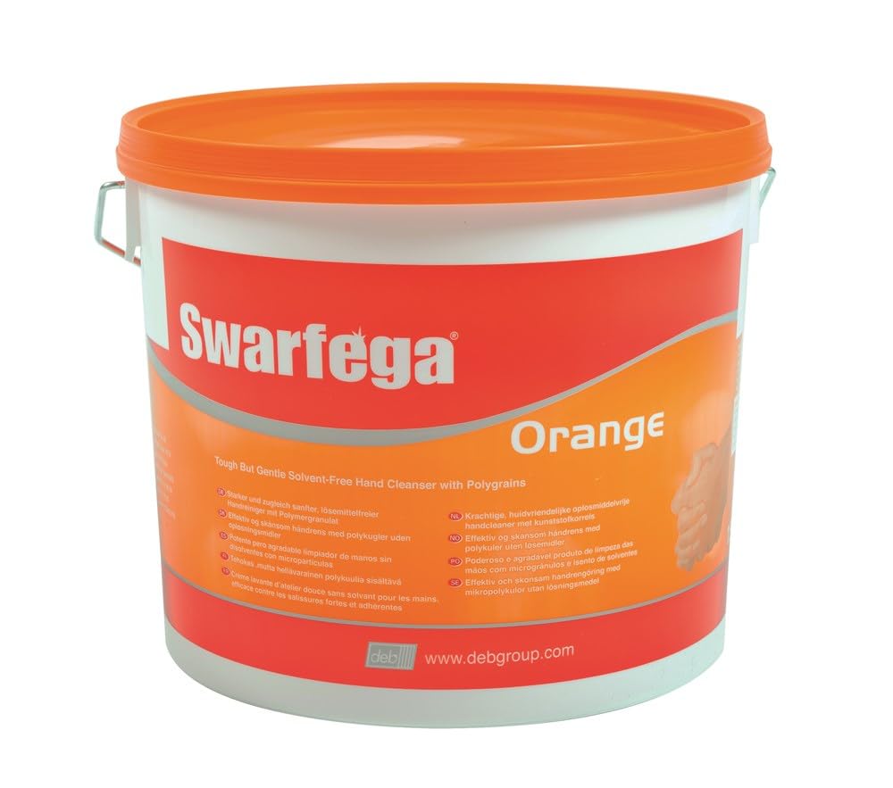 DEB SOR15L Swarfega Industrial Hand Cleaner, 15 Liter, Orange - Heavy Duty Degreaser for Mechanics, Engineers & Auto Repair Shops