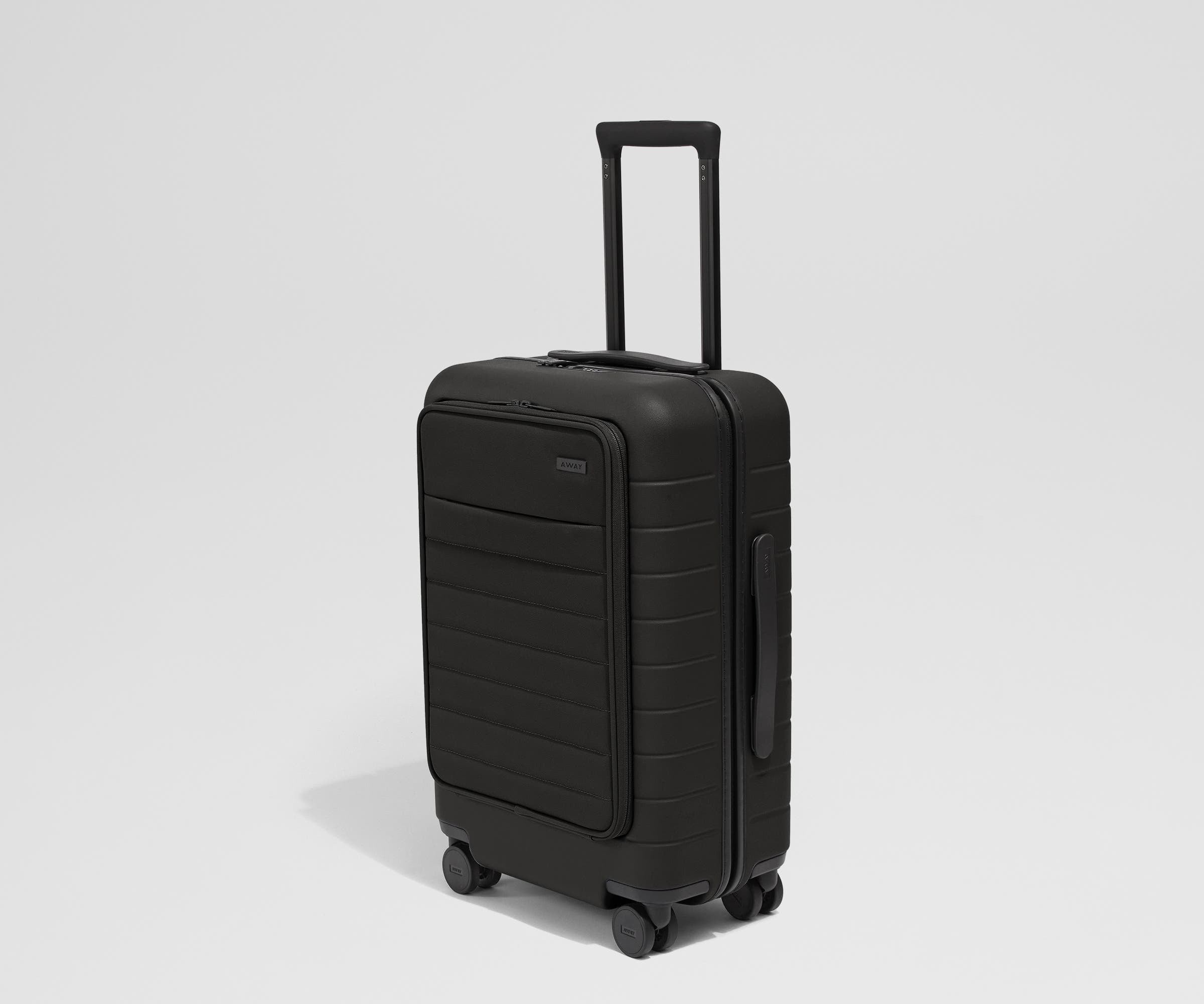 Premium Jet Black Executive Carry-On Luggage - Lightweight & Durable for Business Travel & Weekend Getaways