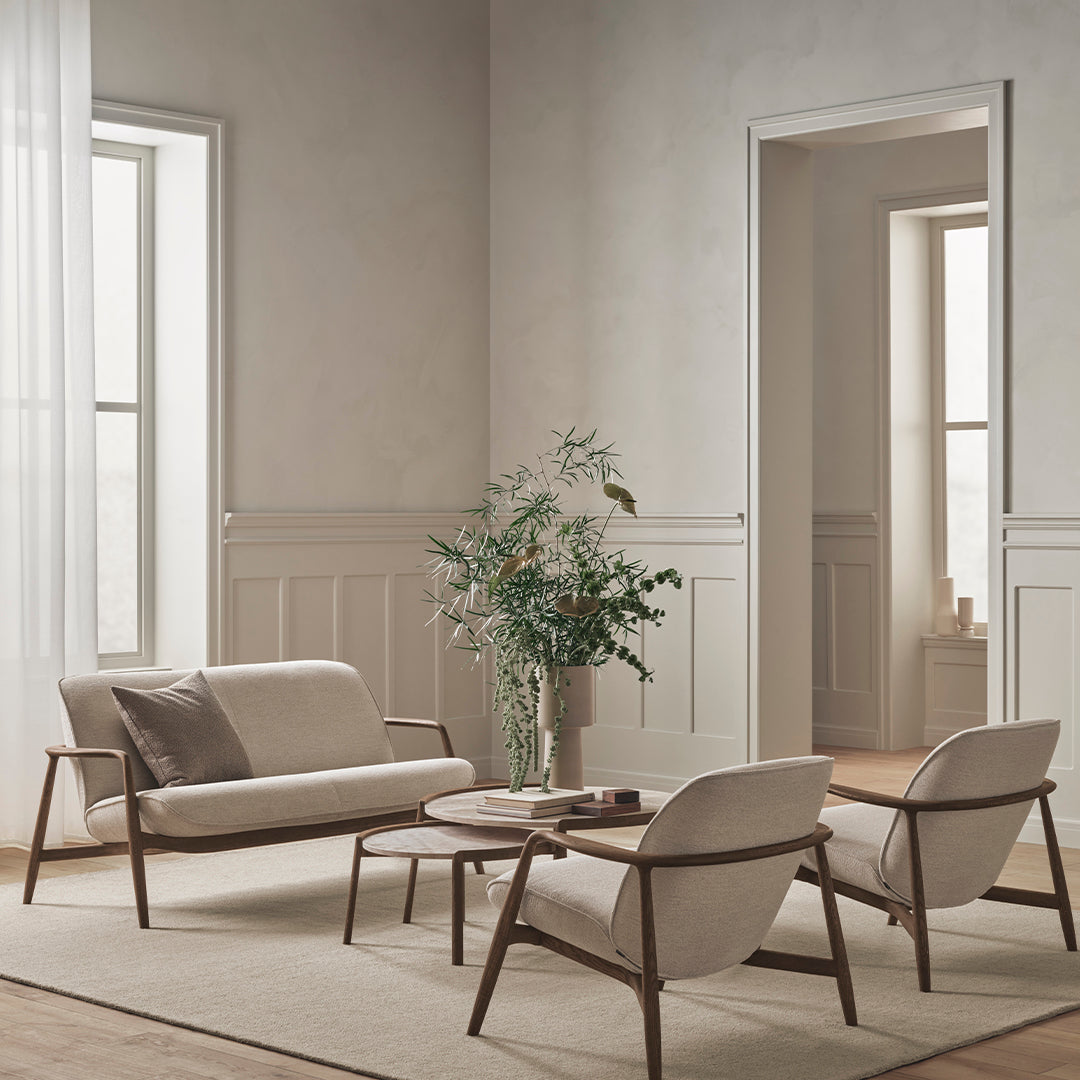 Bowie Lounge Chair - Modern Accent Chair for Living Room, Bedroom & Office - Comfortable Upholstered Armchair with Wooden Legs - Perfect for Relaxing, Reading & Lounging