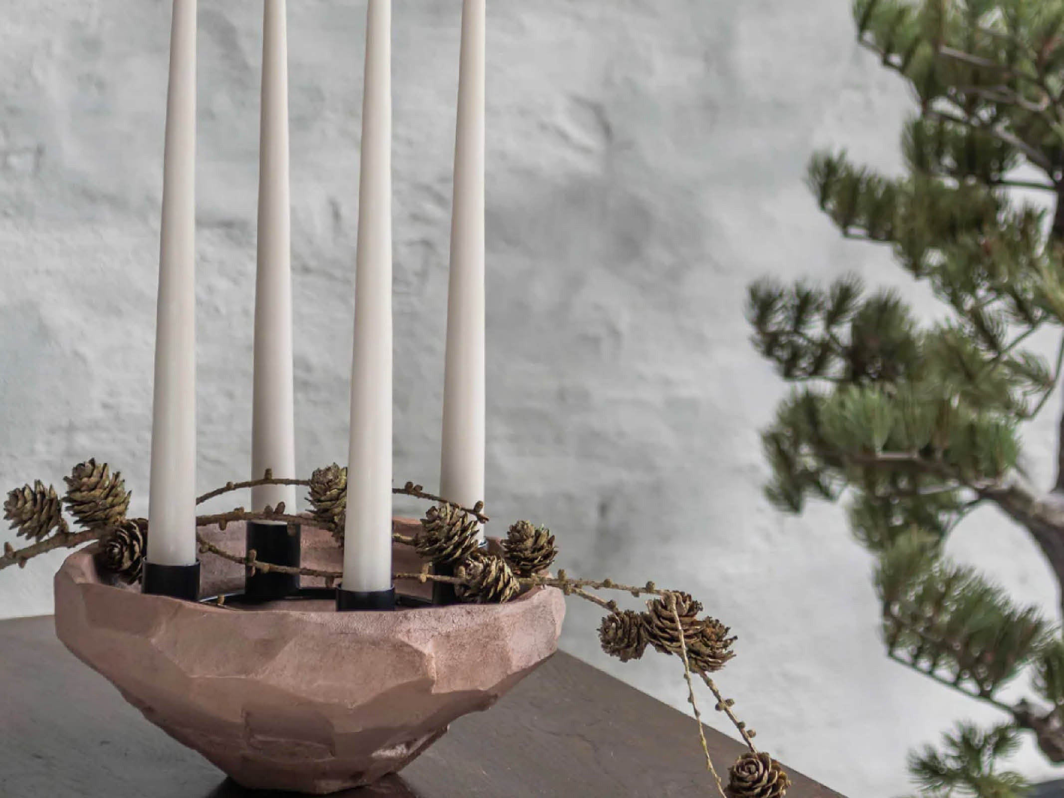 Nuki Candle Bowl - Decorative Ceramic Candle Holder for Home Decor, Wedding Centerpieces, and Relaxing Aromatherapy | Perfect for Living Room, Bedroom, and Spa Ambiance
