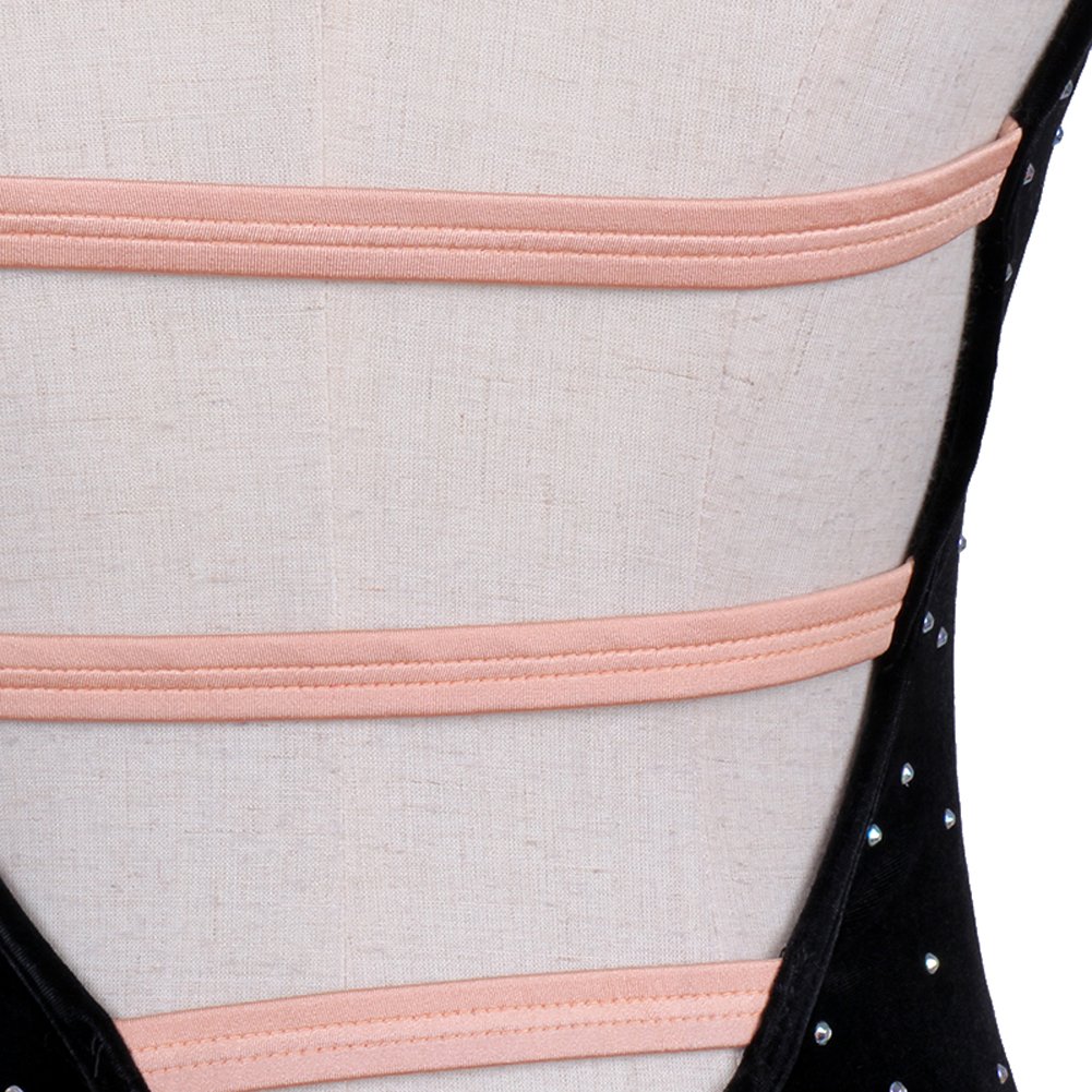 Latin Salsa Rumba Samba Dance Dresses for Women - Sleeveless Rhinestone Embellished Costumes for Adults | Perfect for Dance Performances, Parties & Latin Dance Competitions