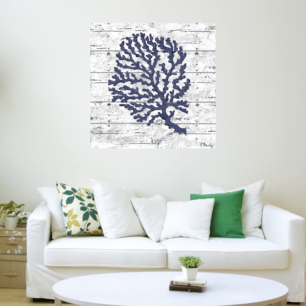 Paul Brent Fine Art Canvas Cape Coral II - 22x22 Inch White Canvas Wall Art for Living Room, Bedroom, Office Decor | Modern Abstract Painting | Ready to Hang Home Decor for Bathroom, Kitchen, Bar & Dining Room