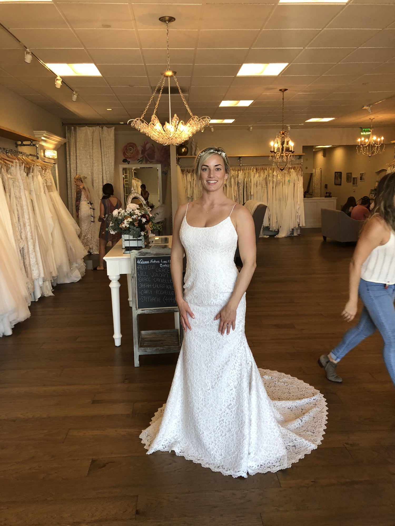 Mikaella 2186 Elegant Wedding Gown - A-Line Lace Bridal Dress with Long Train | Perfect for Church Ceremonies, Beach Weddings & Formal Events