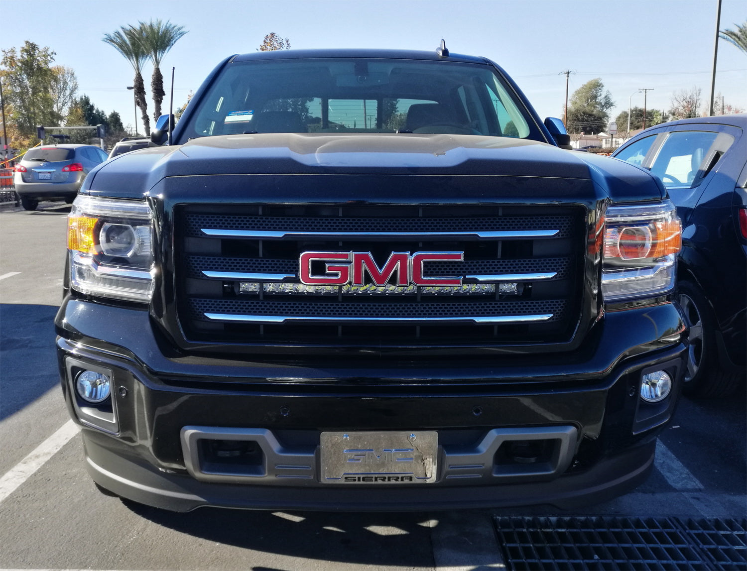 150W 30 CREE LED Light Bar with Behind Grille Bracket & Wiring Kit - Compatible with 2014-2018 GMC Sierra - Perfect for Off-Roading, Truck Lighting & Night Driving