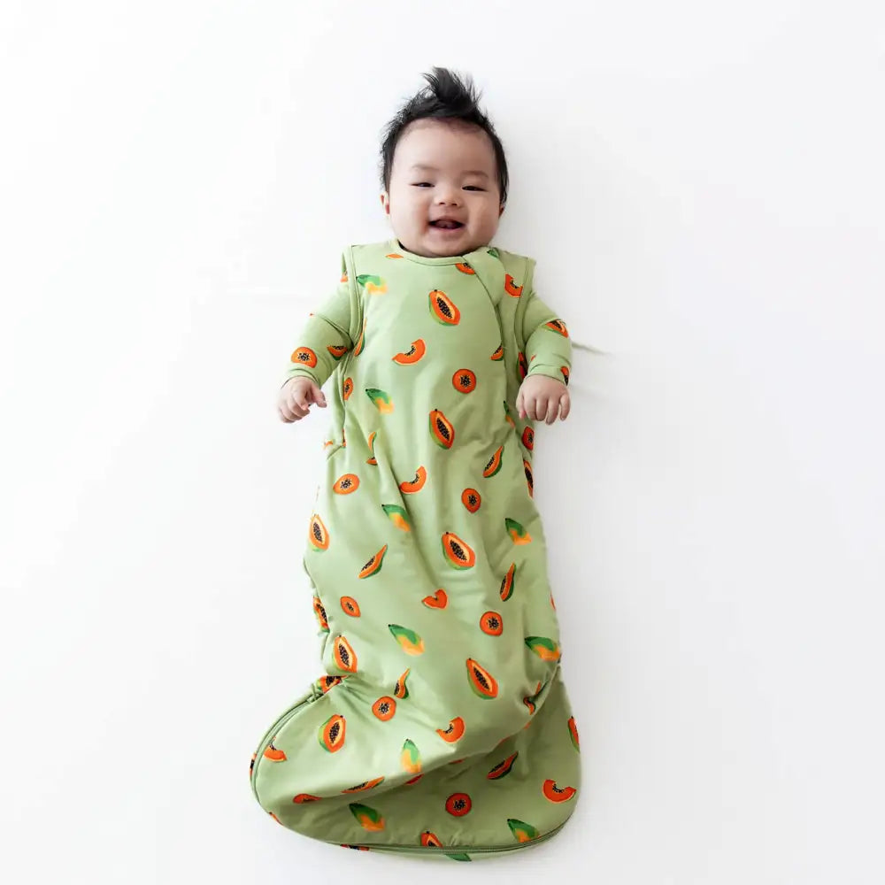 Kyte Baby 1.0 Tog Sleep Sack - Soft Bamboo Baby Sleeping Bag for Newborns & Infants (Papaya Color) - Perfect for Nursery, Daycare & Travel