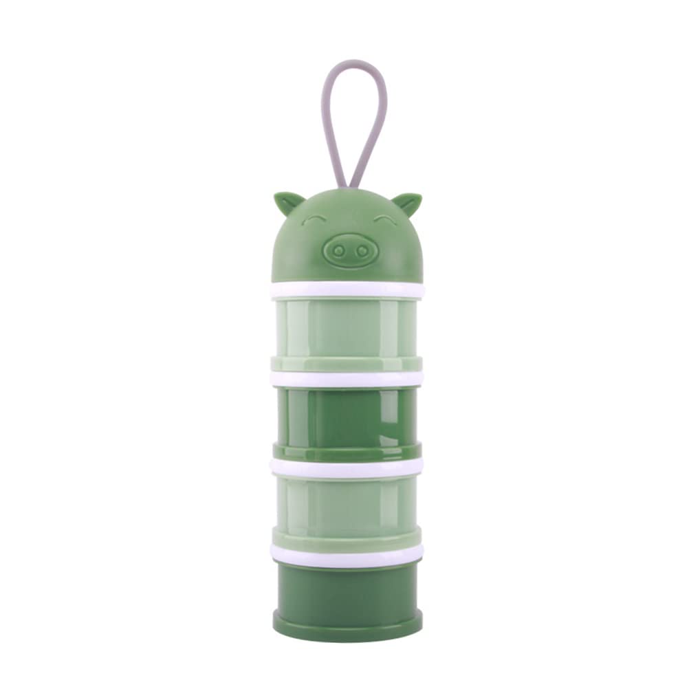 Osuner 4-Layer Portable Baby Formula Dispenser | Detachable Travel Milk Powder Container | Convenient Baby Feeding Storage Box for On-the-Go Parents | Perfect for Travel, Daycare & Outdoor Activities