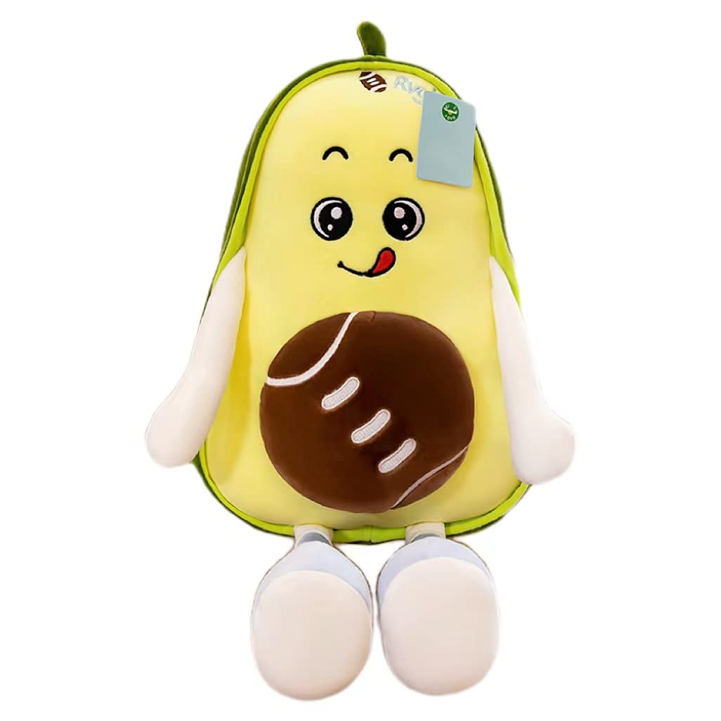 Cute Stuffed Avocado Plush Toy - 14'' Soft Squishy Hugging Pillow, Funny Fruit-Shaped Plushie for Kids, Girls & Babies | Perfect for Bedroom Decor, Nursery Gifts, and Cuddling