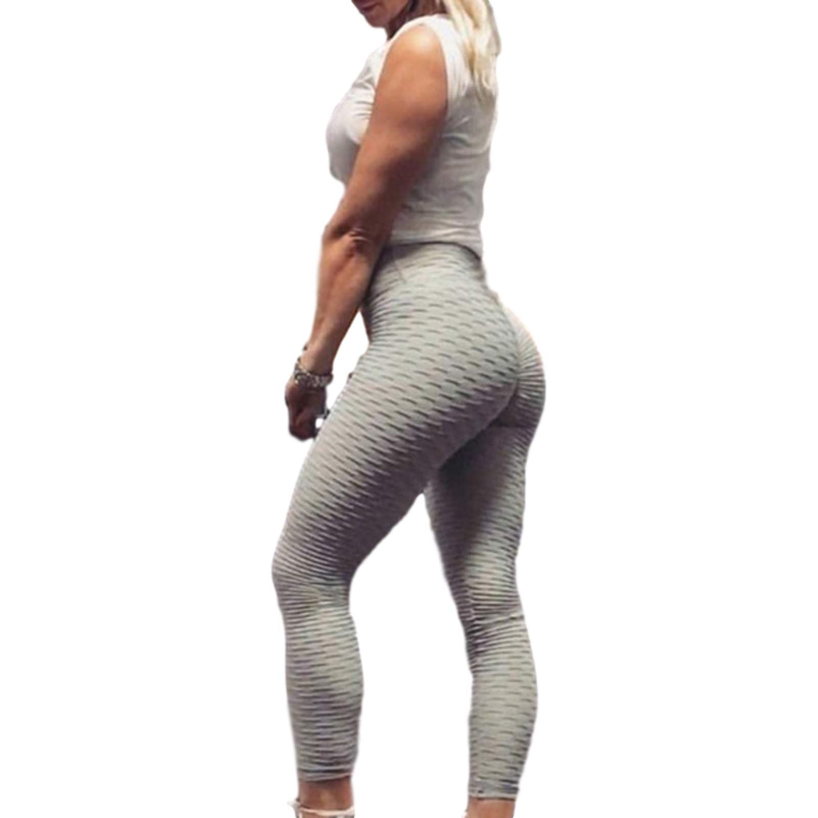 Viloong Women's High Waisted Yoga Pants - Tummy Control Workout Leggings with Ruched Push Up Design, Anti-Cellulite Scrunch Butt Lifting Sports Trousers for Gym, Running & Lounge Wear
