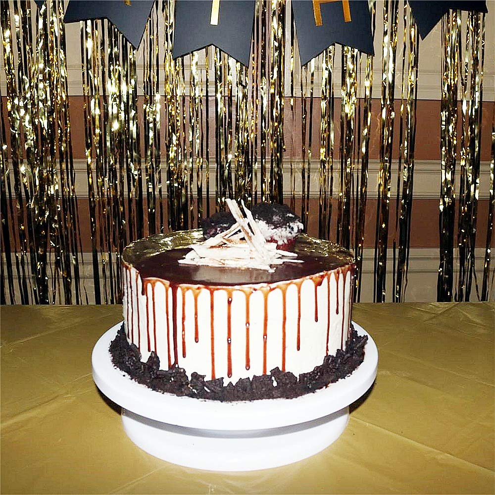 Hofumix 12-Inch Revolving Cake Stand - Premium Cake Decorating Turntable for Baking, Frosting & Decorating - Durable Cake Turning Table with Non-Slip Base - Perfect for Birthday Cakes, Wedding Cakes & Dessert Presentation (1 Pack)