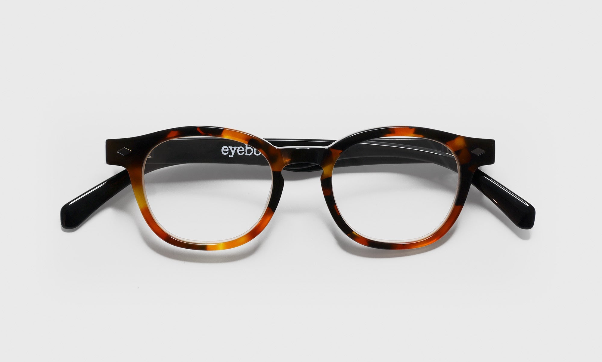 Bitty Witty Color 19 Tortoise Shell Acetate Eyeglass Frames with Black Temples - Lightweight & Stylish Reading Glasses for Women & Men, Perfect for Office, Reading & Daily Wear