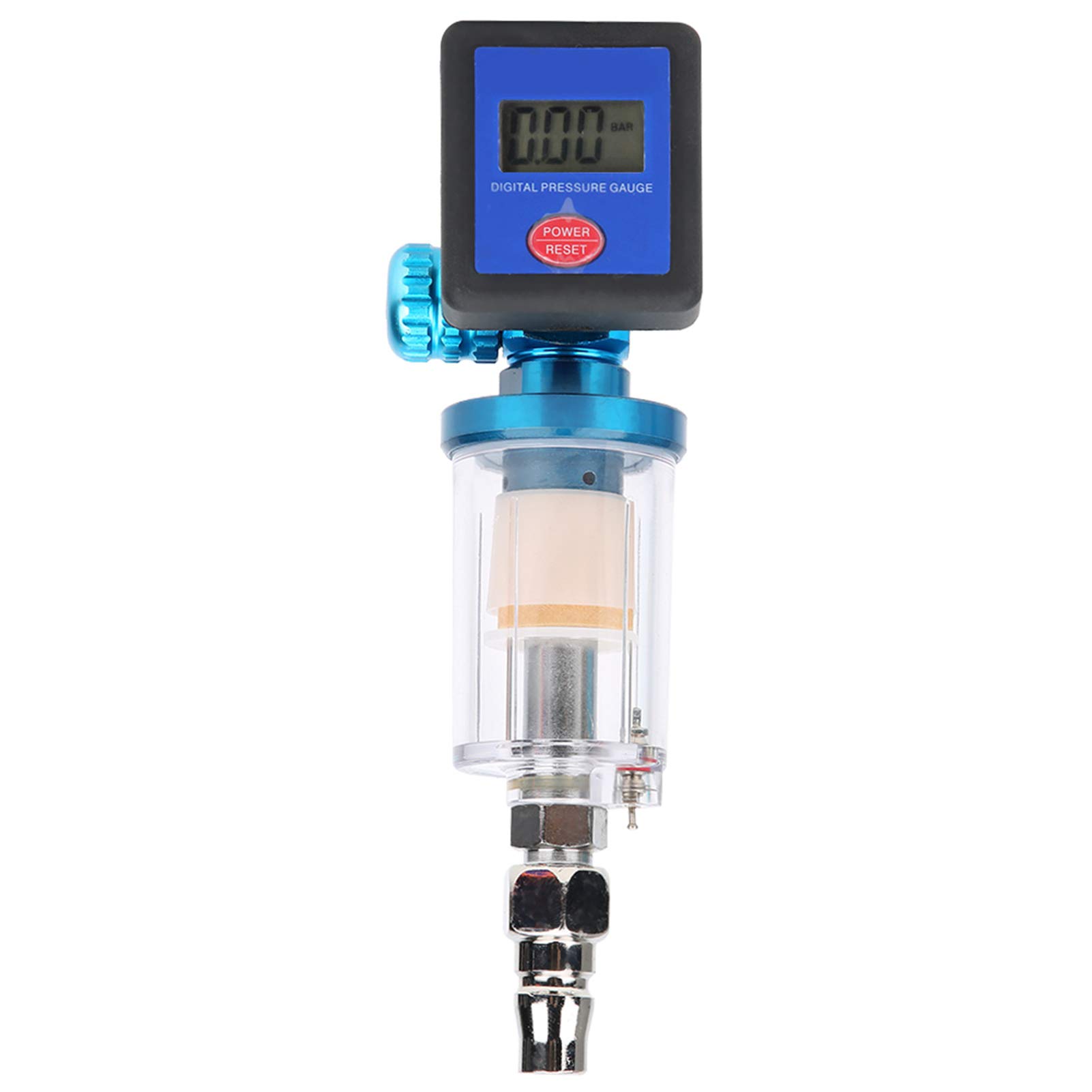 Digital Air Compressor Regulator with Pressure Gauge & Stainless Steel Oil Water Separator - for Factory, Home & Indoor Compressed Air Systems (Workshop, Garage, HVAC Applications)