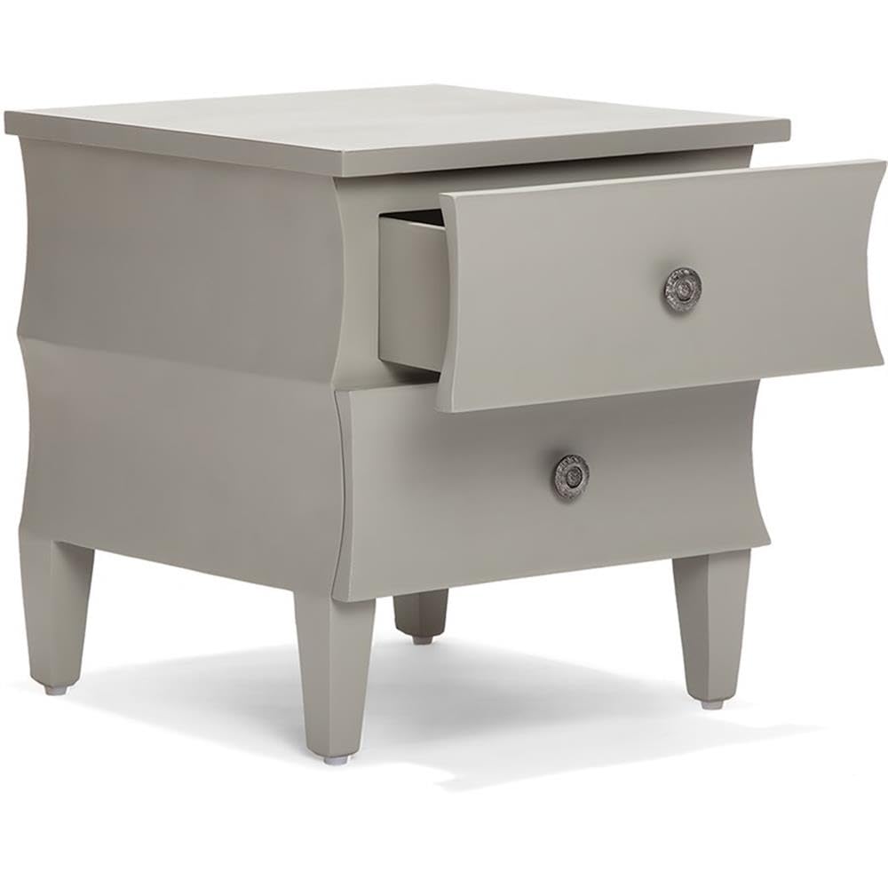 Arlan End Table Nightstand with Drawers - Solid Wood Bedside Table for Living Room or Bedroom - Modern Farmhouse Style Storage Furniture - Grey - Perfect for Small Spaces, Home Decor & Organizing Essentials