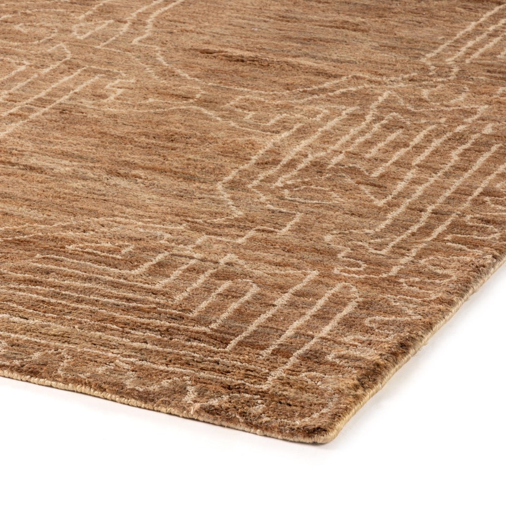 Handmade Tozi Jute Rug - Natural Fiber Area Rug for Living Room, Bedroom, Boho Home Decor - Eco-Friendly & Durable Floor Mat for Indoor Use